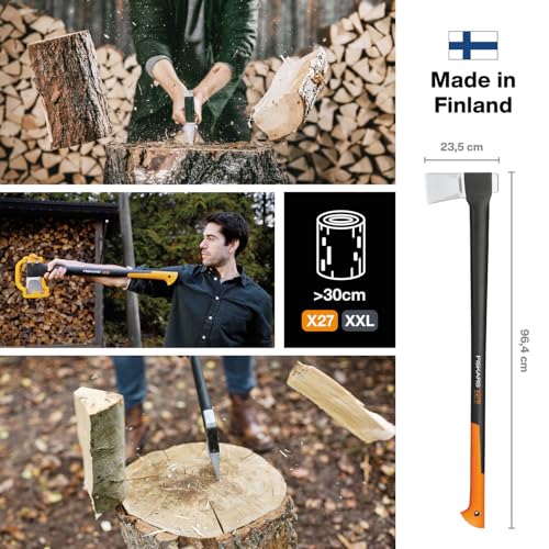 Detalle 2 de Fiskars X27-XXL Spaltaxt, 96 cm, mit Klingen- und Transportschutz