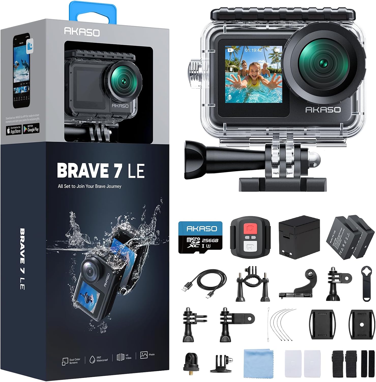 Detalle de AKASO Brave 7 LE 4K action camera