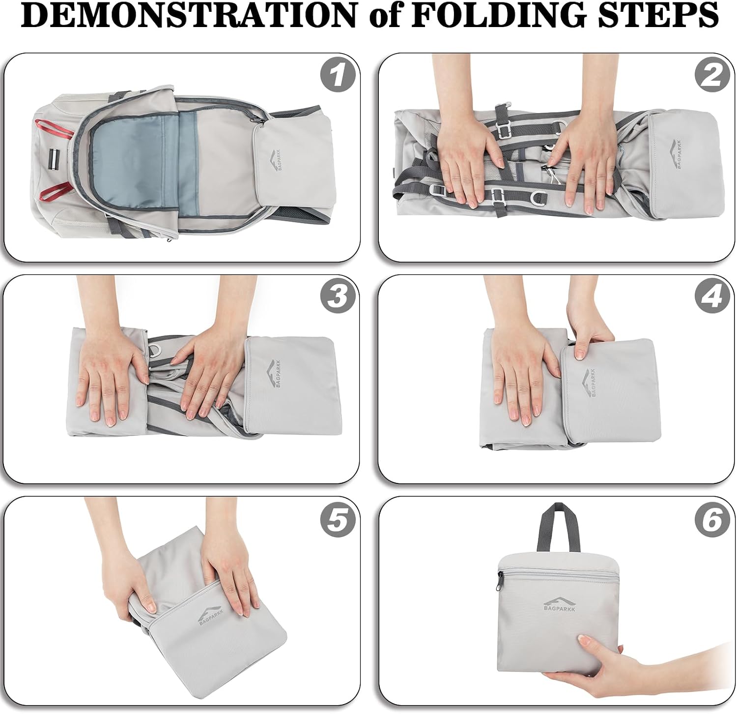 Thumbnail 5 de 35L packable hiking daypack in Light Gray