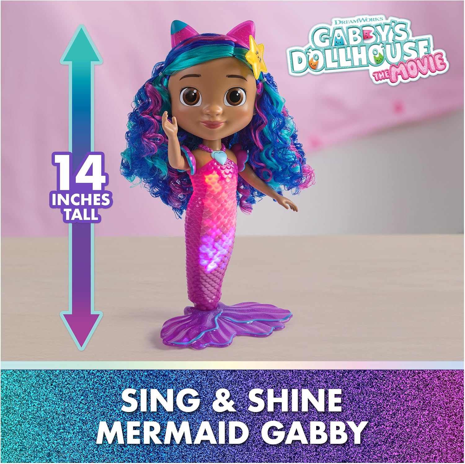 Detalle 2 de Gabby’s Dollhouse Movie Mermaid 35.5 cm
