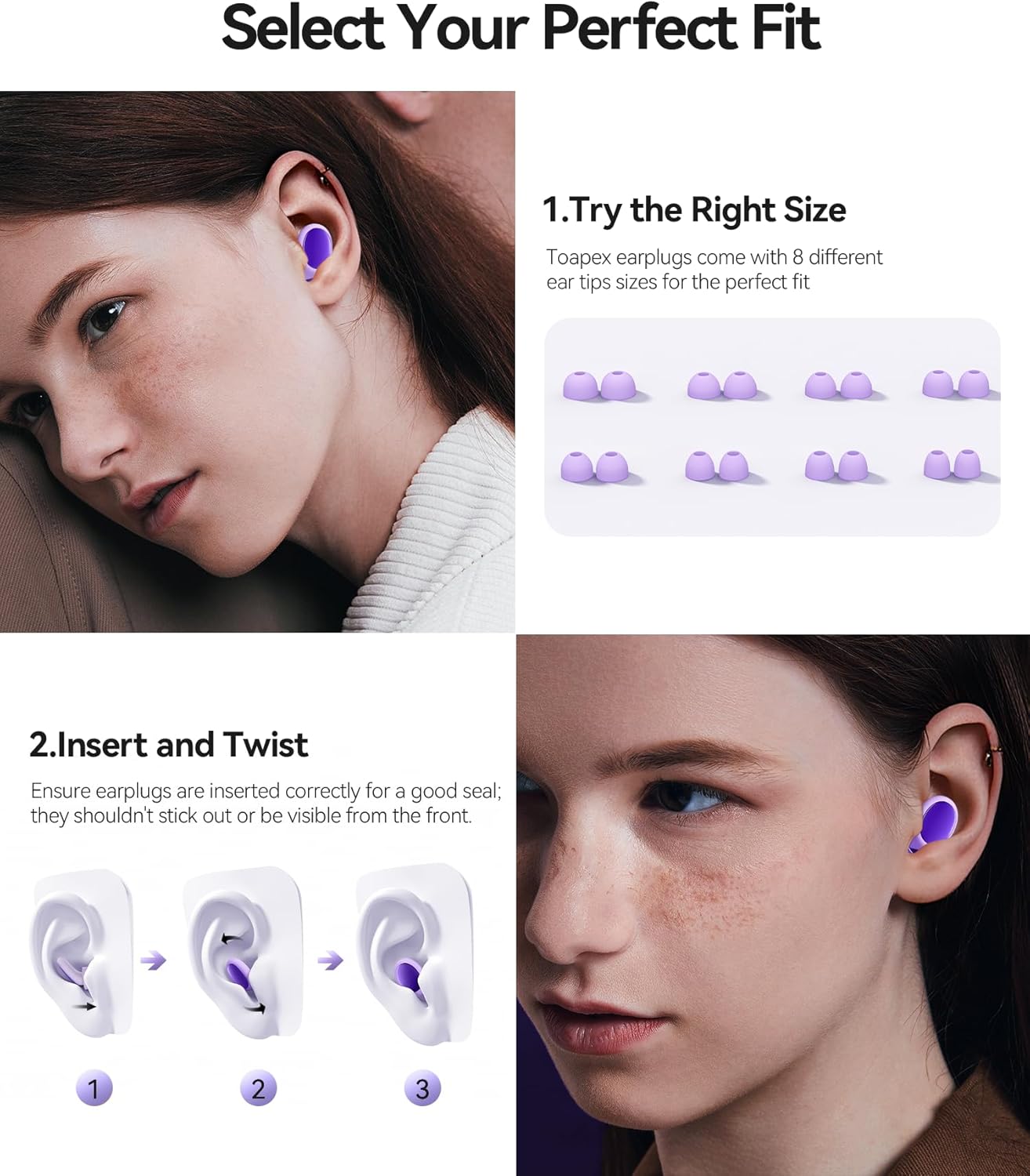 Detalle 2 de Ear Plugs 45dB Noise Cancelling for Sleep