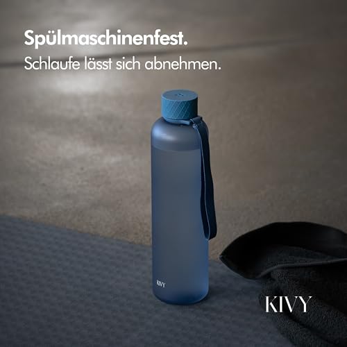 Detalle de KIVY Trinkflasche 1l aus Tritan – Kohlensäure geeignet, auslaufsicher und BPA-frei