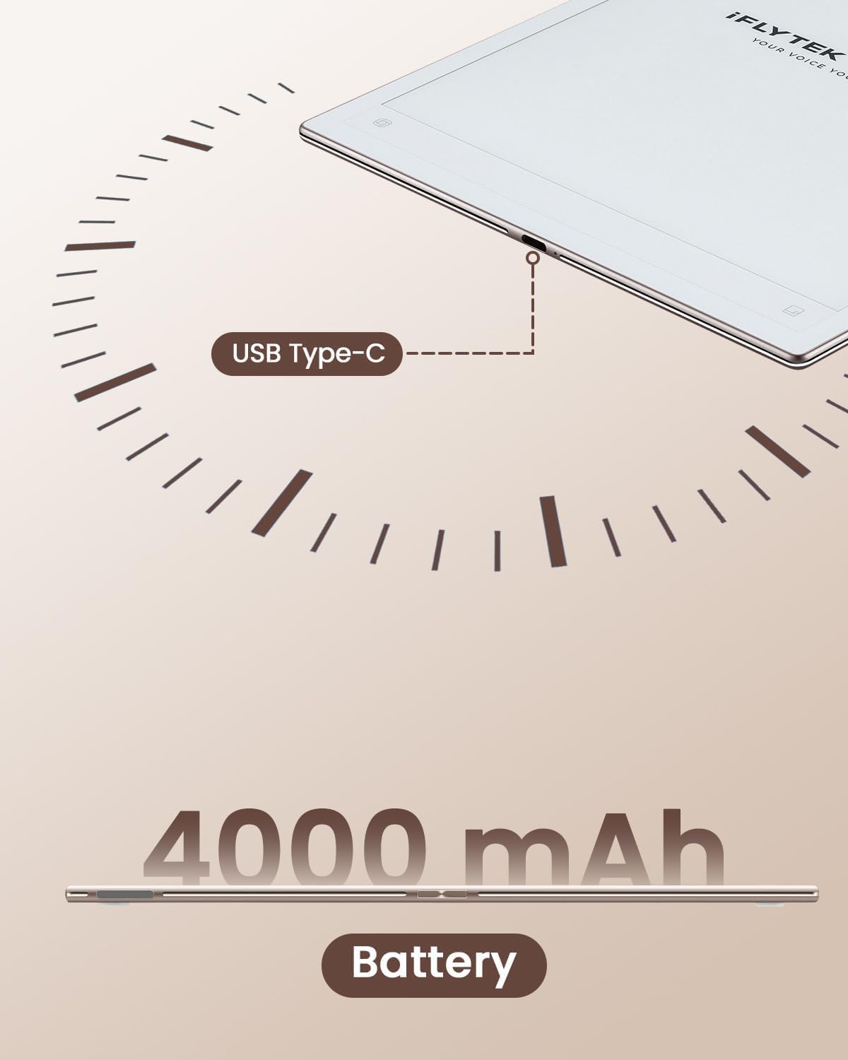 Detalle de iFLYTEK AINOTE 2 10.65" Large Screen Paper Tablet
