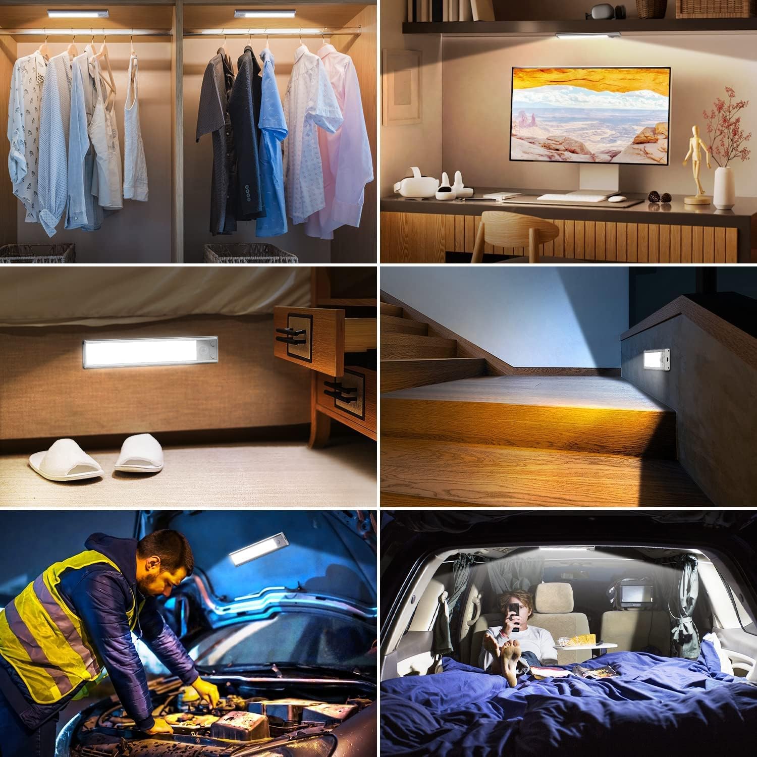 Thumbnail 6 de Unterbauleuchte Küche LED 20,5 cm mit Bewegungsmelder – dimmbar, wiederaufladbar, 2 Installationsarten