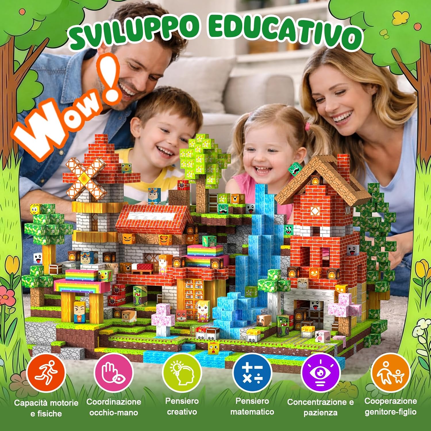 Thumbnail 6 de Crifeton Costruzioni Magnetiche per Bambini 330 PCS – Blocchi Magnetici 2 cm per 3+ | Montessori
