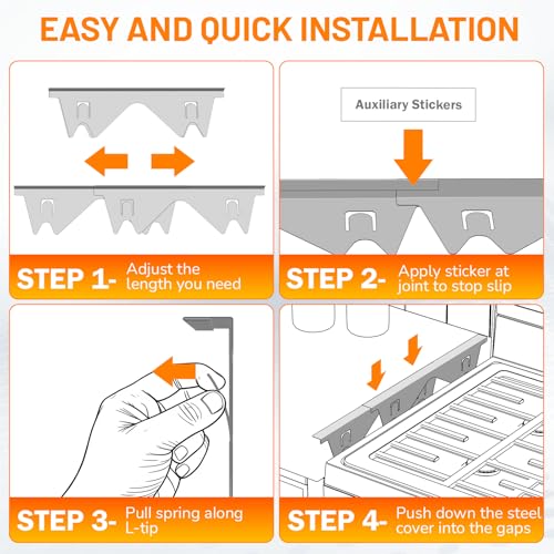 Thumbnail 3 de ItsNio Stainless Steel Stove Gap Covers (2-Pack) - Adjustable, Heat-Resistant Gap Filler