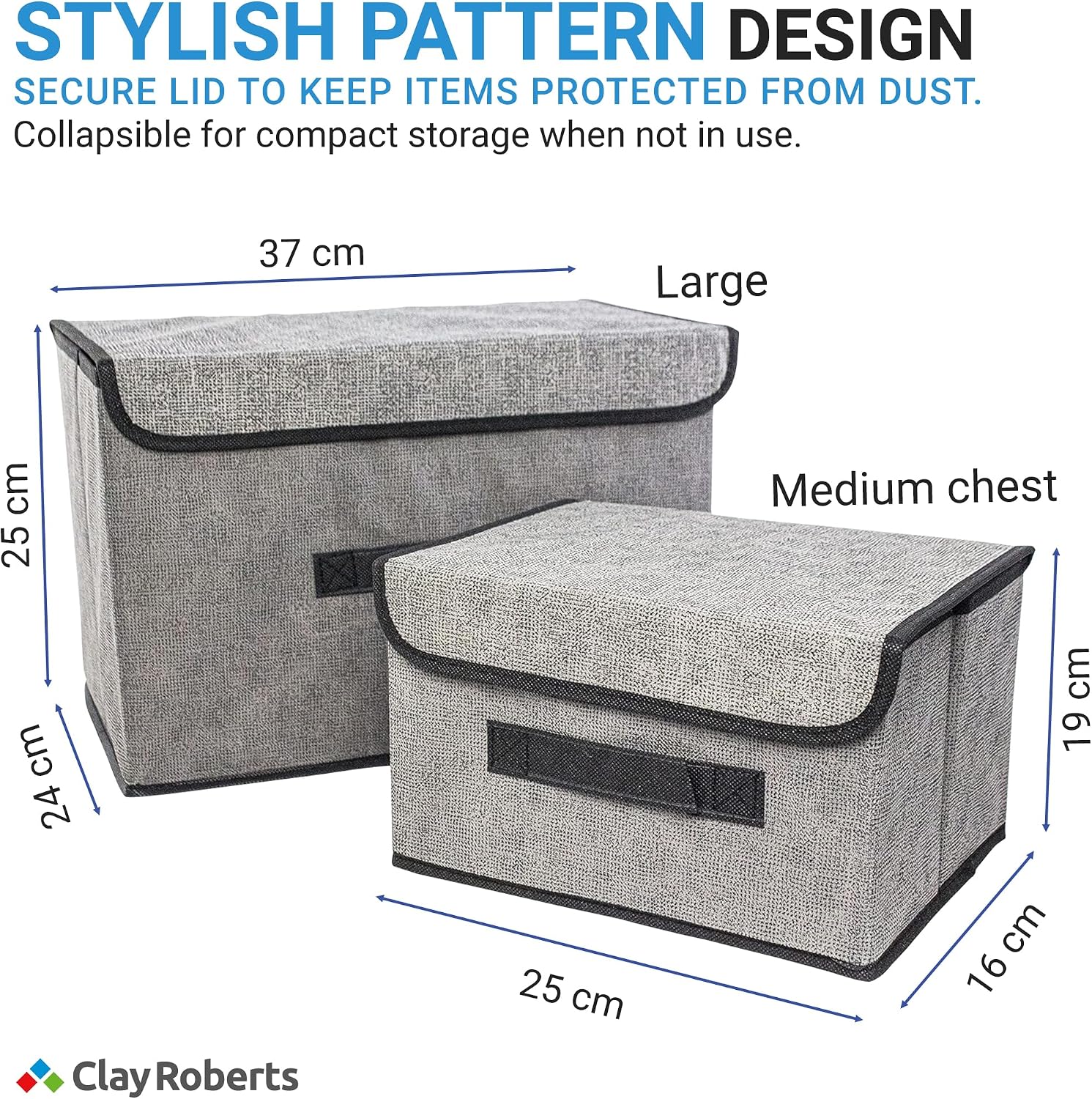 Thumbnail 4 de Clay Roberts Storage Baskets Pack of 2, Grey