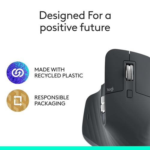 Thumbnail 4 de Logitech MX Master 3S Bluetooth Wireless Mouse (Graphite) – No Receiver