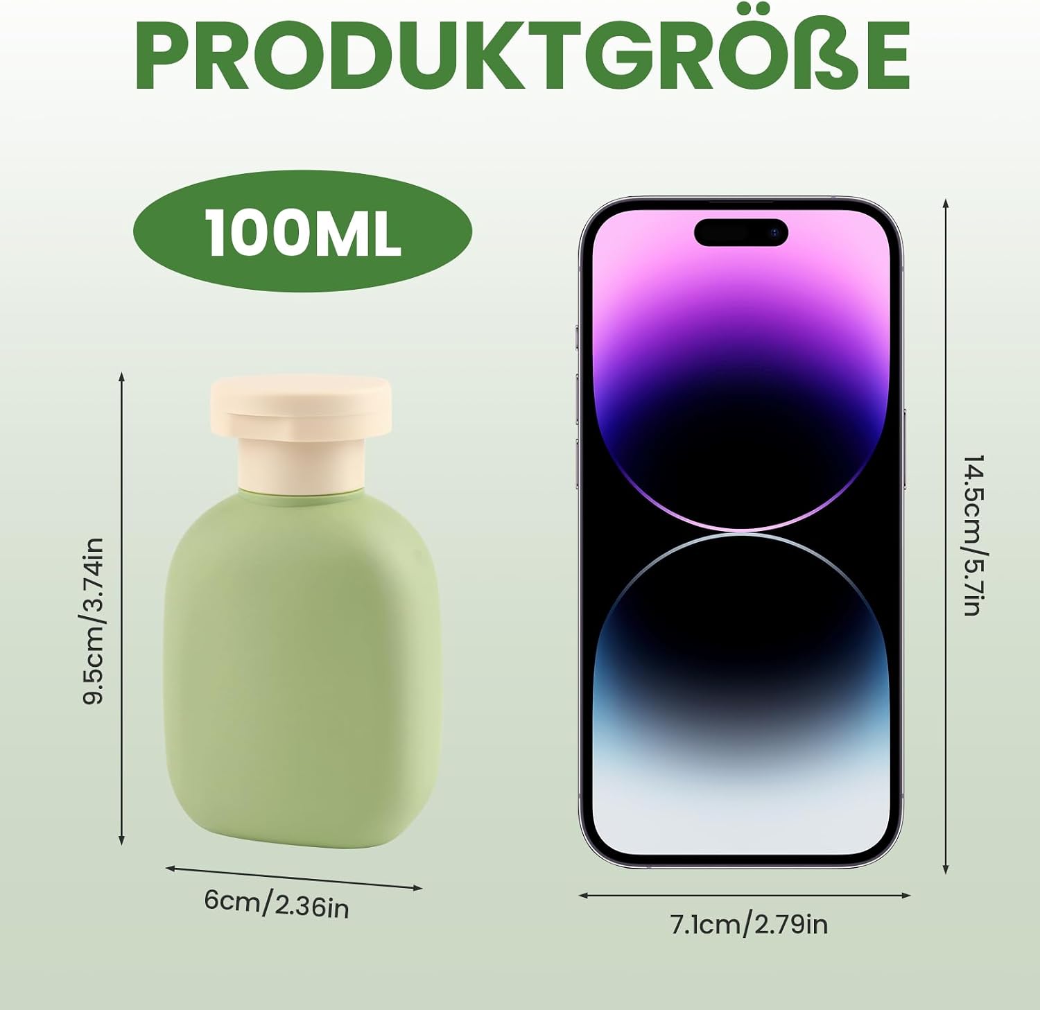 Thumbnail 1 de YiJiuBa 4x100ml Reiseflaschen Set