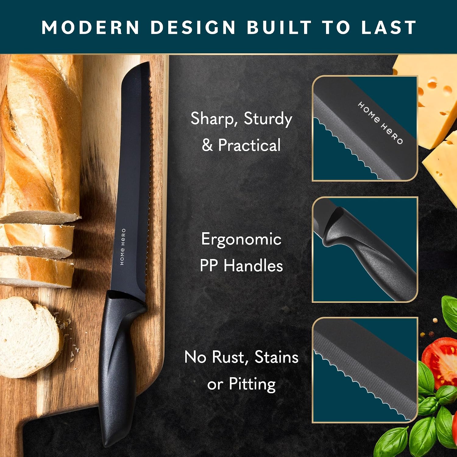 Detalle 2 de Home Hero kitchen knife set, 7-piece