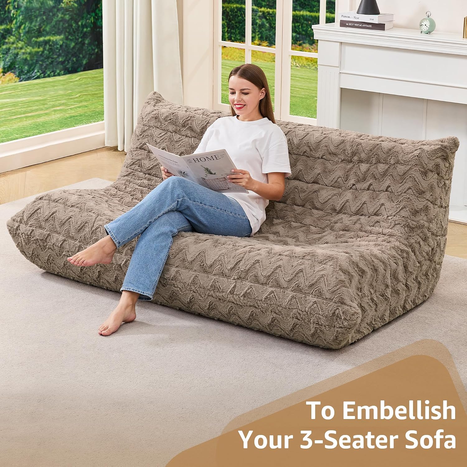 Detalle de Hobestluk Bean Bag Chair 3-Seater
