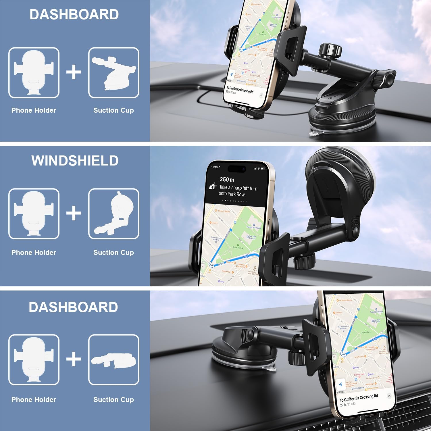 Thumbnail 1 de Arteck Car Mount 360° rotation for iPhone and Android