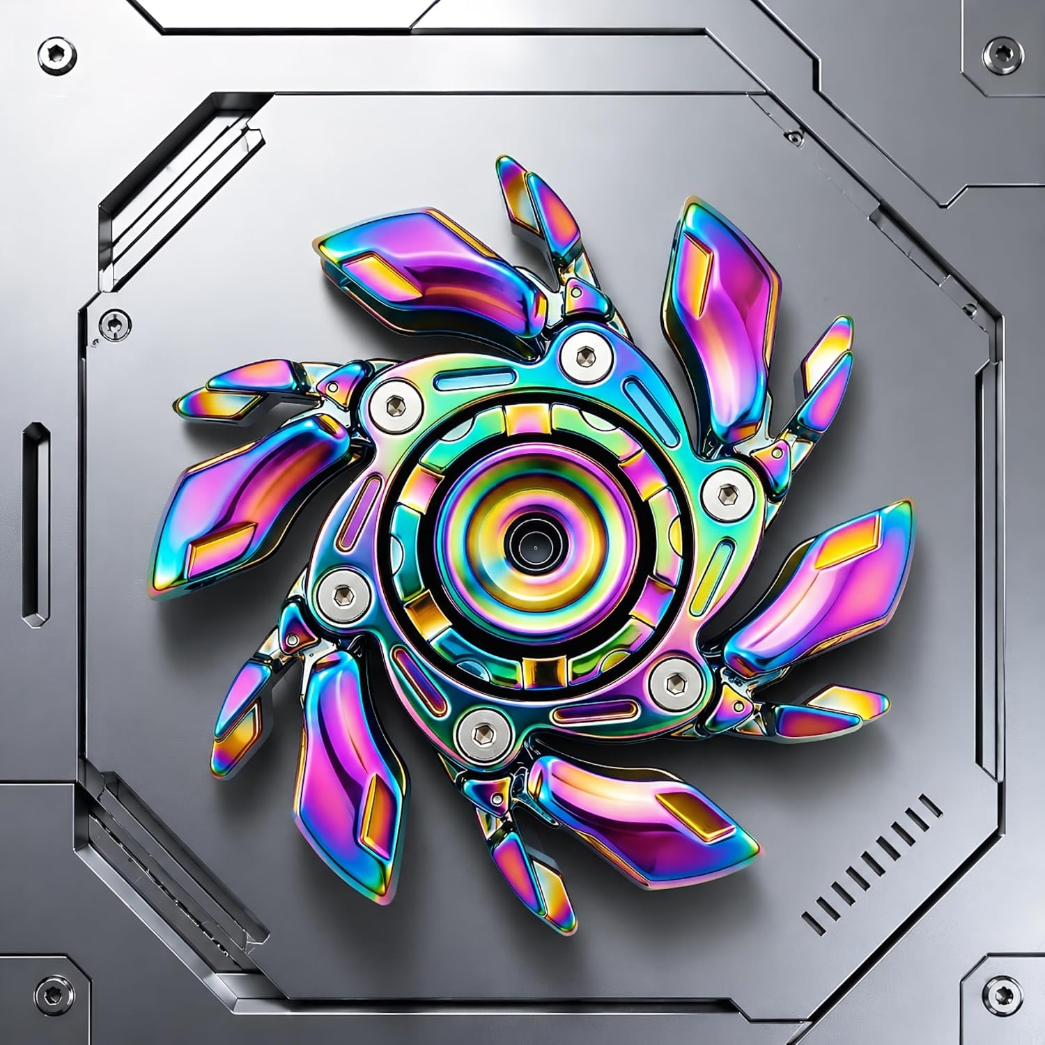 Detalle de EDC fidget spinner with open armour design