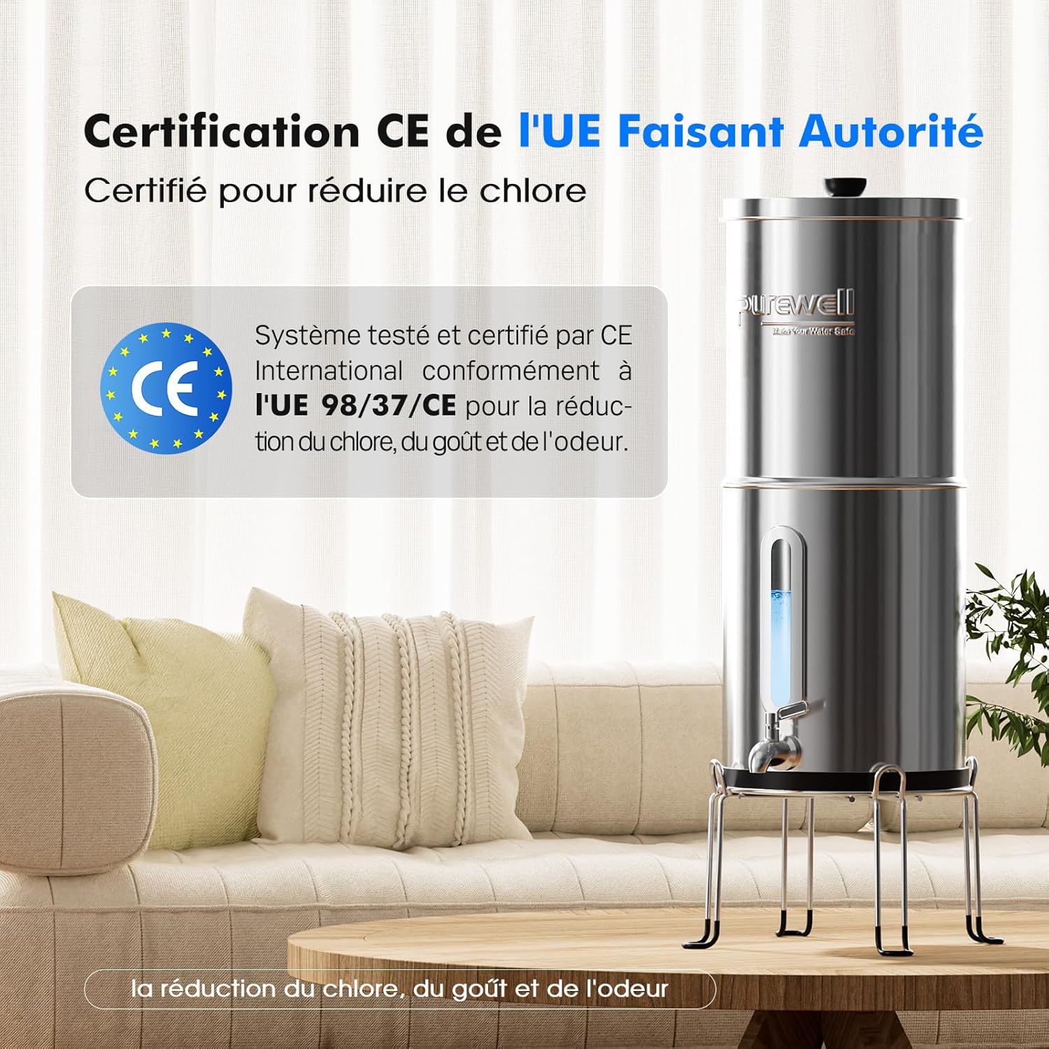 Thumbnail 1 de Purewell Filtre à Eau par Gravité 8,5L – Système de Filtration Ultrafiltration avec Charbon Actif