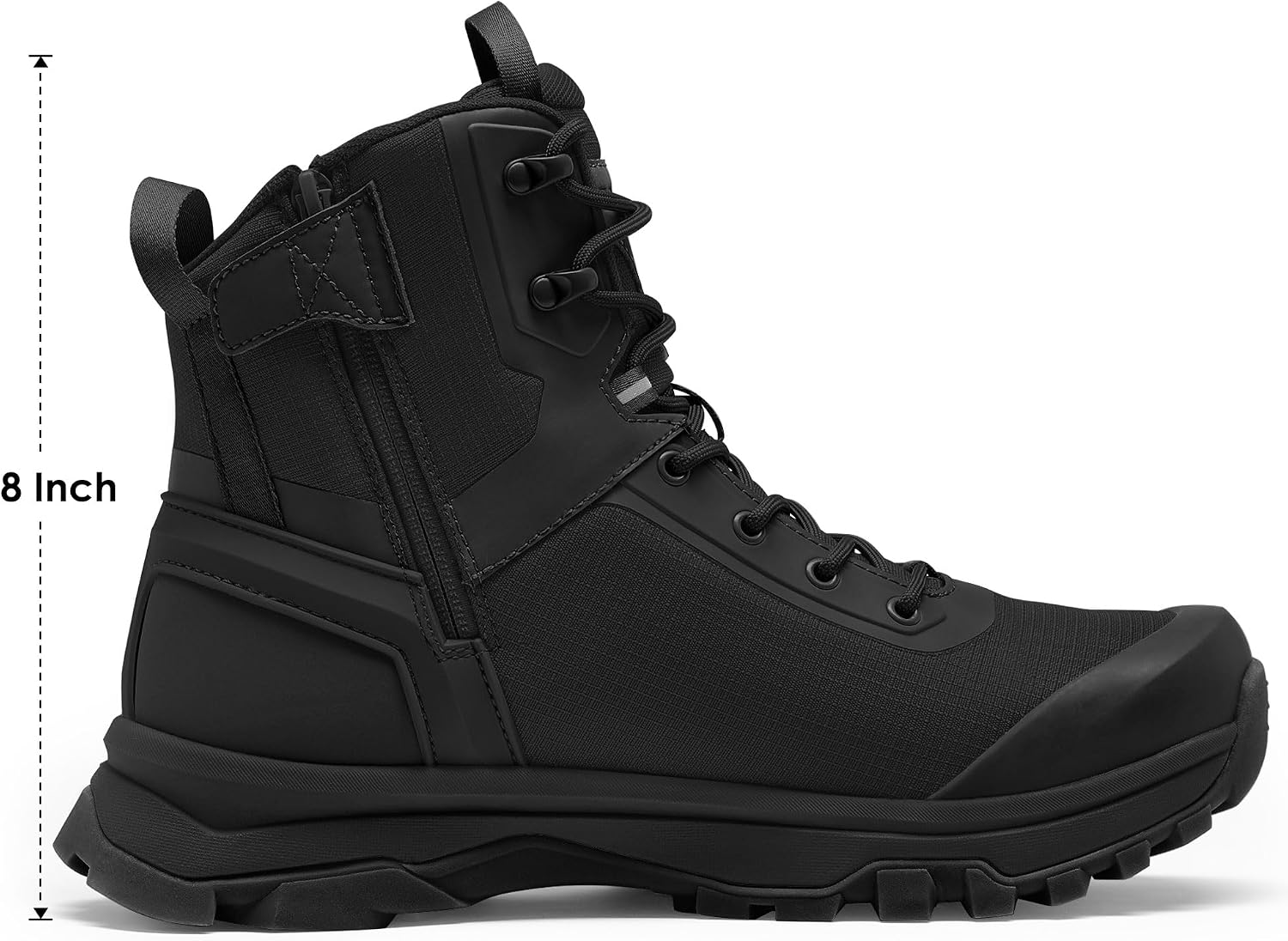 Detalle 2 de Coostar Tactical Boots, 8-Inch Waterproof Lightweight Work Boots with Side Zipper