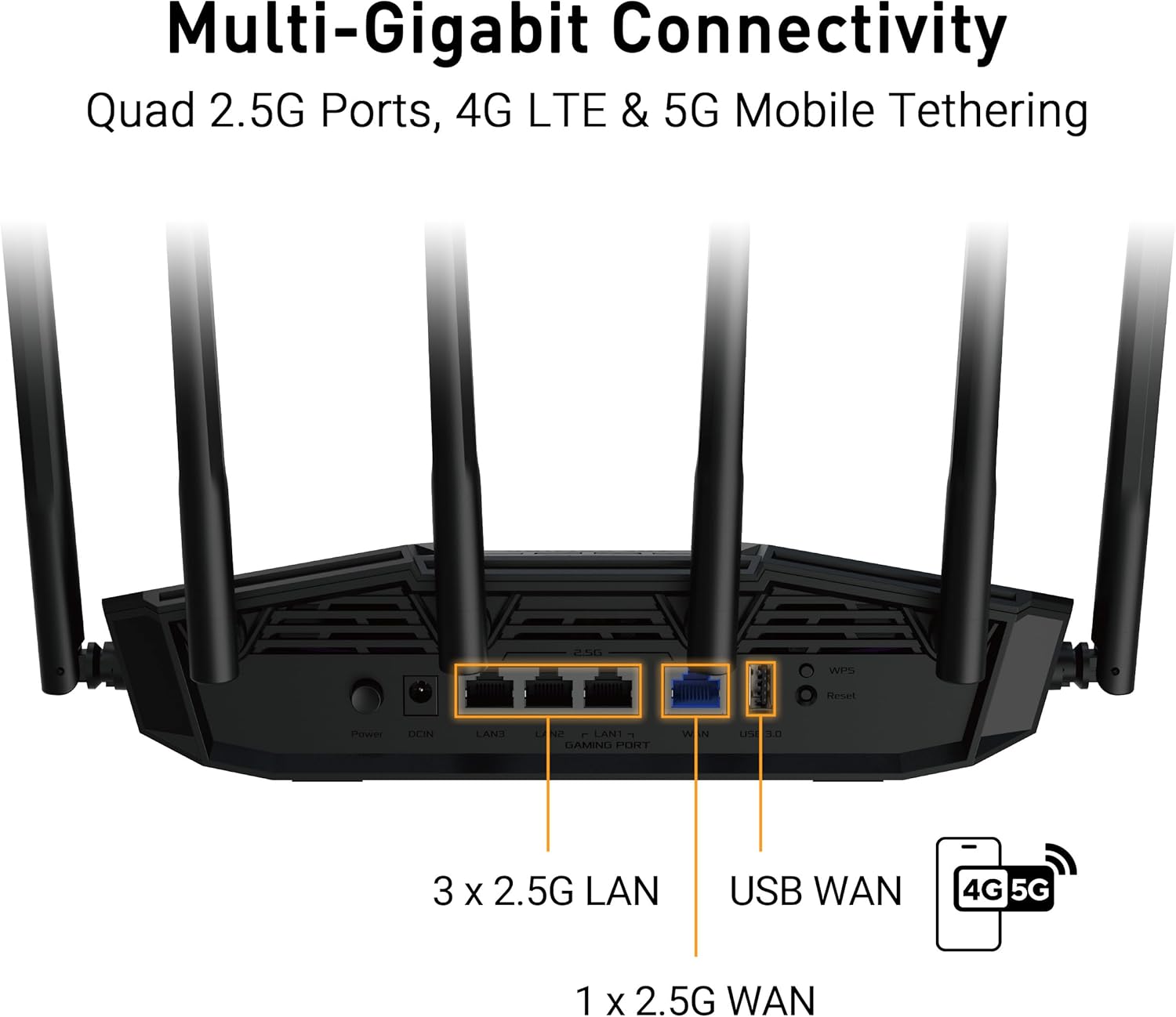 Thumbnail 2 de ASUS TUF-BE6500 routeur Wi‑Fi 7 gaming 6500 Mbps