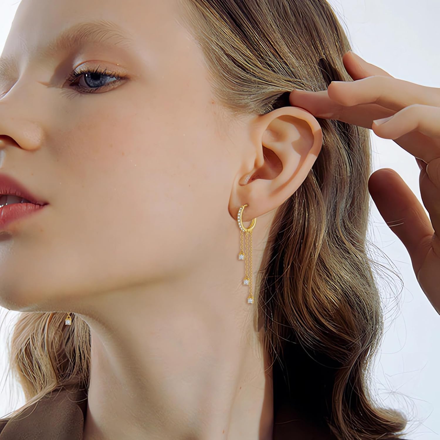 Thumbnail 5 de Kamise Silver Hoop Earrings 5.8cm