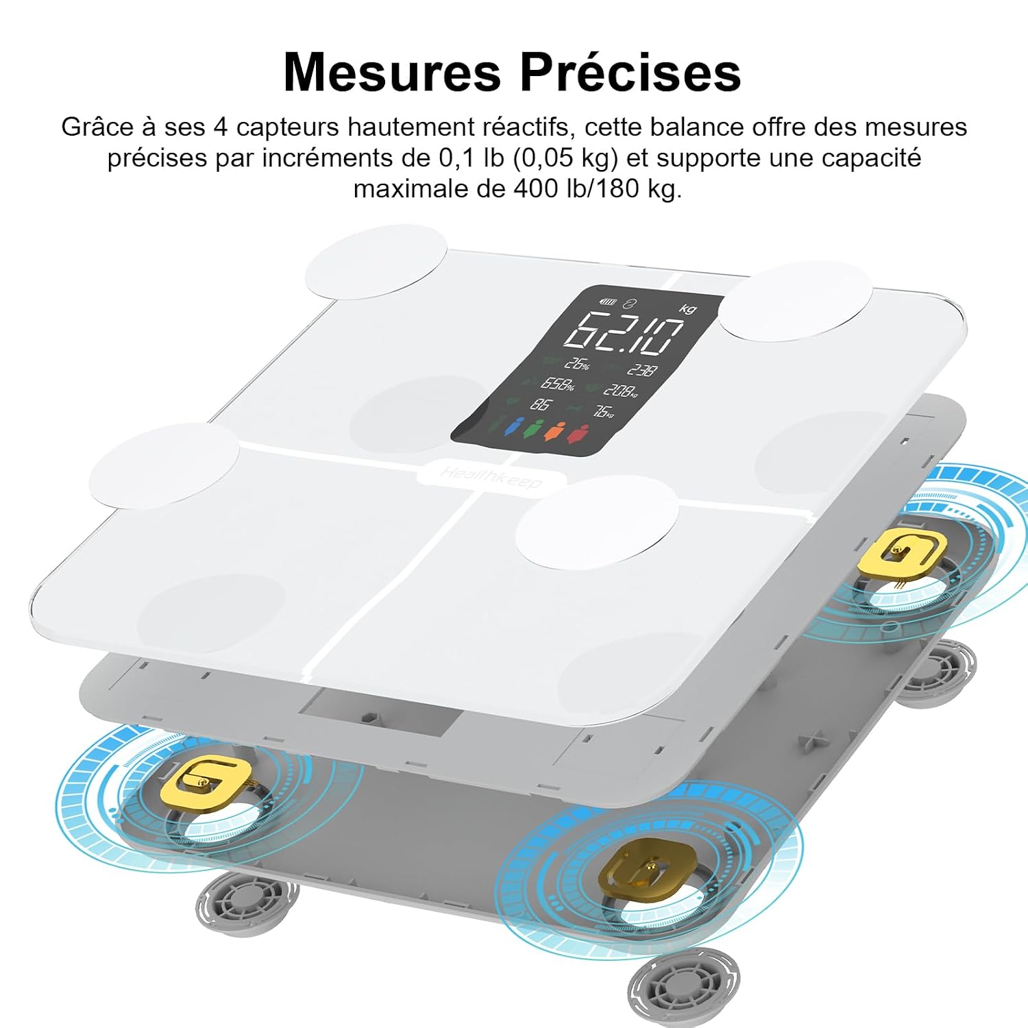 Detalle 2 de Healthkeep Balance Connectée Balance Connectée avec impédancemètre et écran VA