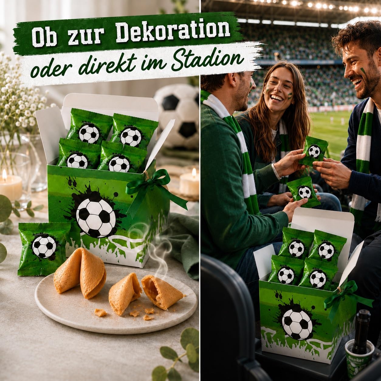 Thumbnail 4 de Glückskekse Fußball Fan 11er Geschenkkarton – Vegane Glückskekse mit Sprüchen rund ums Fußballspielen