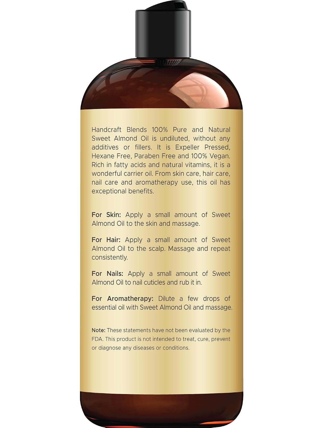 Detalle 2 de Handcraft Blends Sweet Almond Oil 16oz 🛀