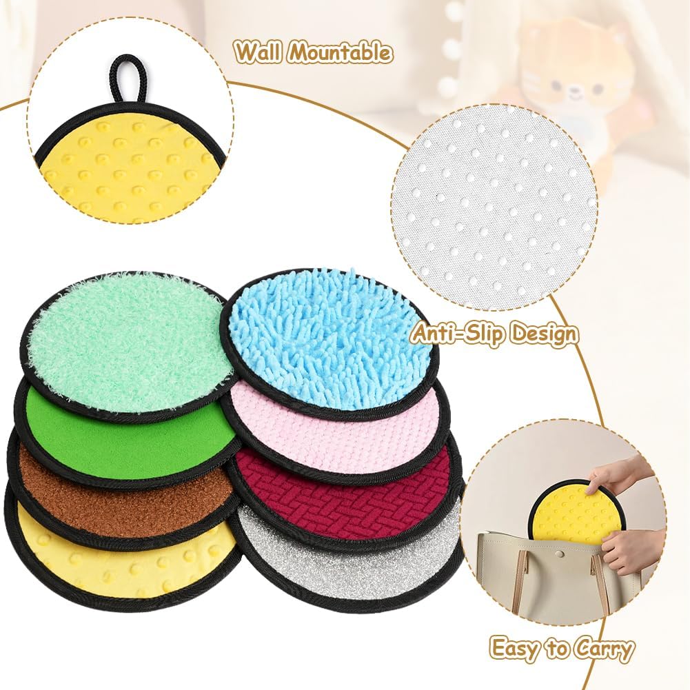 Detalle 2 de Vicloon Sensory Mats: 16 PCS Mini Tactile Sensory Tiles for Autism and Sensory Play