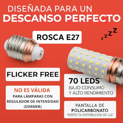 Thumbnail 5 de Puremind Luz Roja E27 625–630nm para dormir