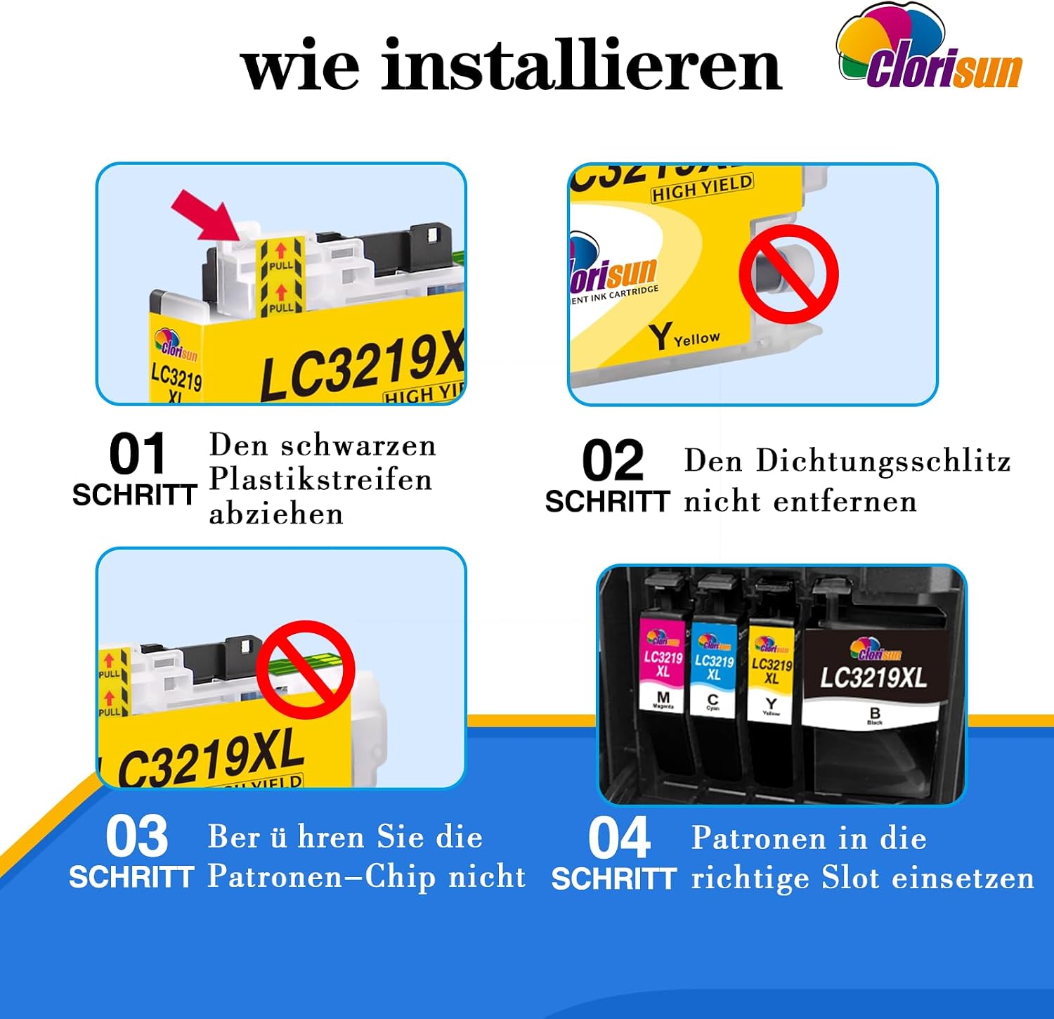 Thumbnail 3 de 8x LC3219XL kompatible Tintenpatronen für Brother MFC-J5330DW/J5335DW/J6930DW/J6530DW/J5730DW/J5930DW/J6935DW – Multipack