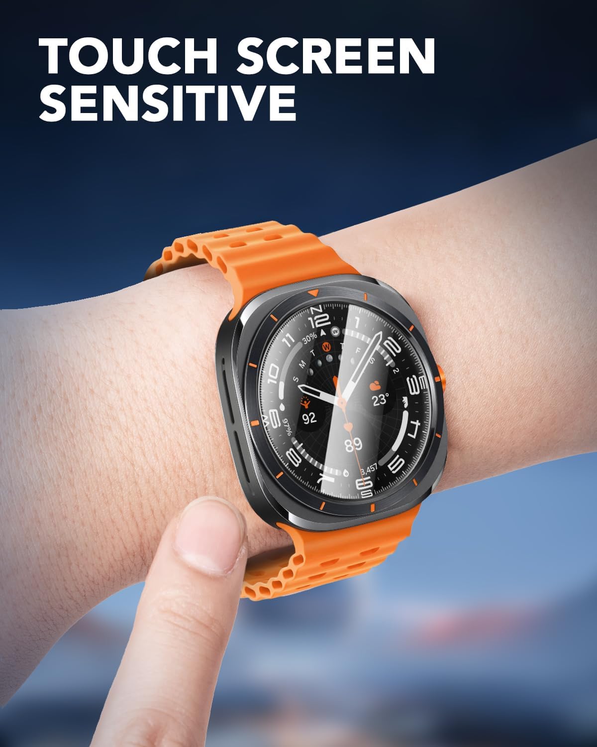 Detalle de SPGUARD 4-Pack Tempered Glass Screen Protectors for Galaxy Watch Ultra 47mm