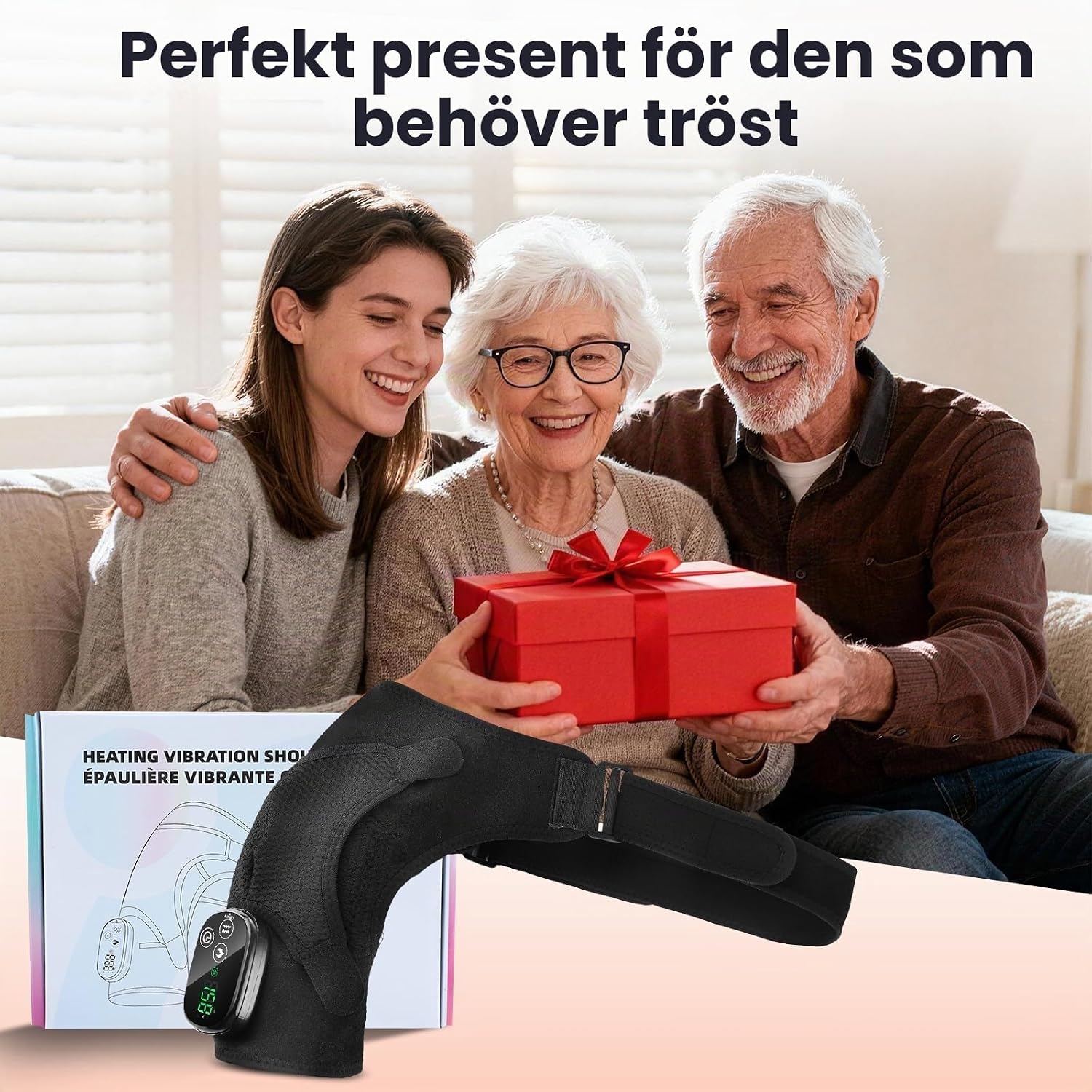 Thumbnail 6 de DYMROGE axelmassagekudde med värme, vibration och uppladdningsbart 5 000 mAh-batteri