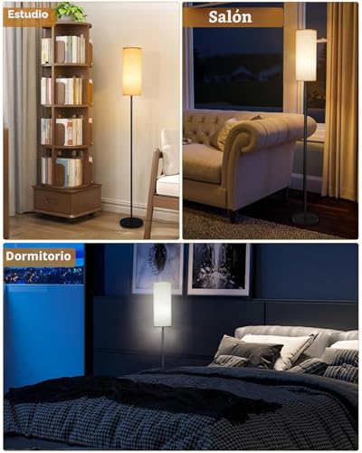 Detalle de LEAZZLE Lámpara de pie: diseño minimalista y 3 temperaturas de color para lectura, relax o trabajo