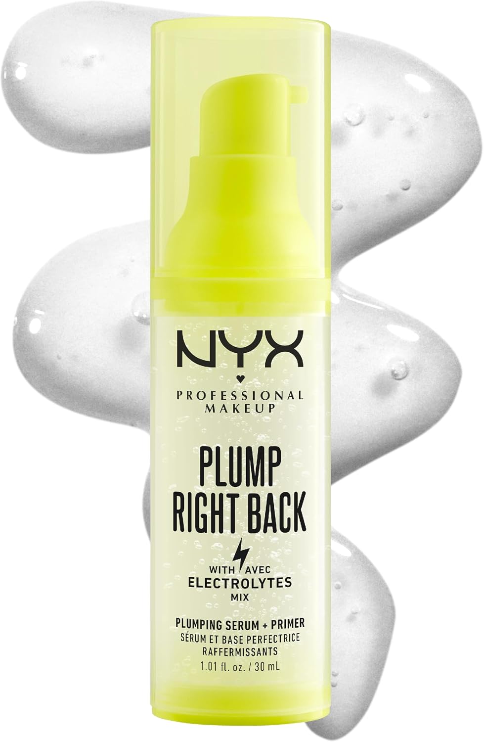 Detalle de NYX Plump Right Back Primer & Siero con Elettroliti – 30 ml: primer trasparente vegan