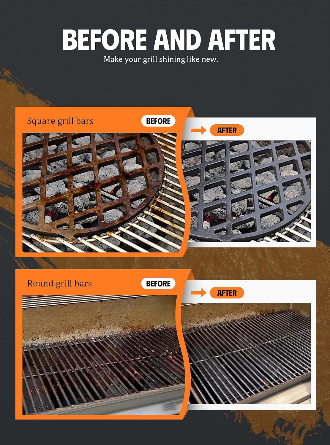 Thumbnail 6 de MEKER GB5+1 Bristle-Free Grill Brush with Scraper and 5 Replacement Heads