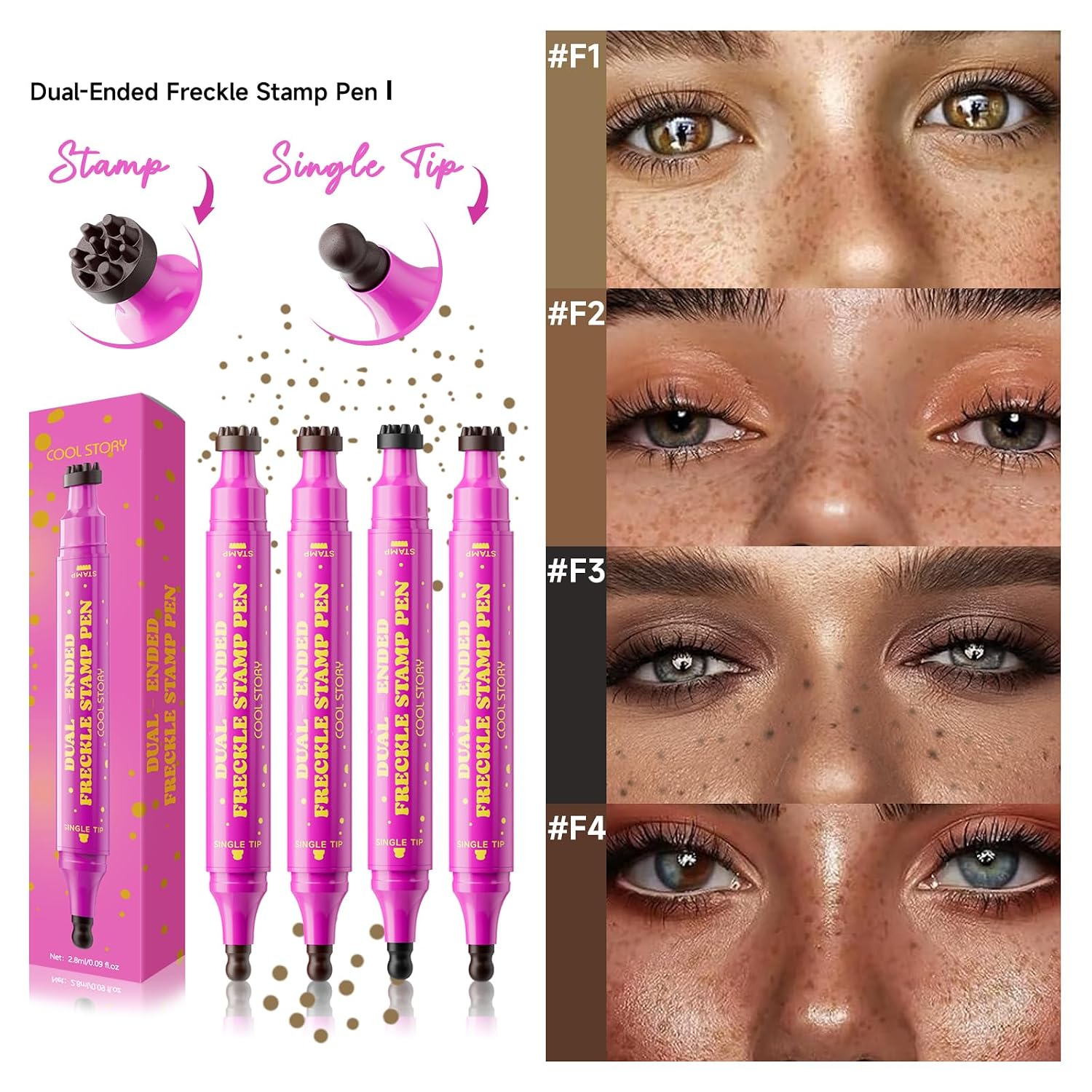 Detalle de Beauty Glazed 02 Mousy Brown Dual-Ended Freckle Stamp Pen with Precision Tip