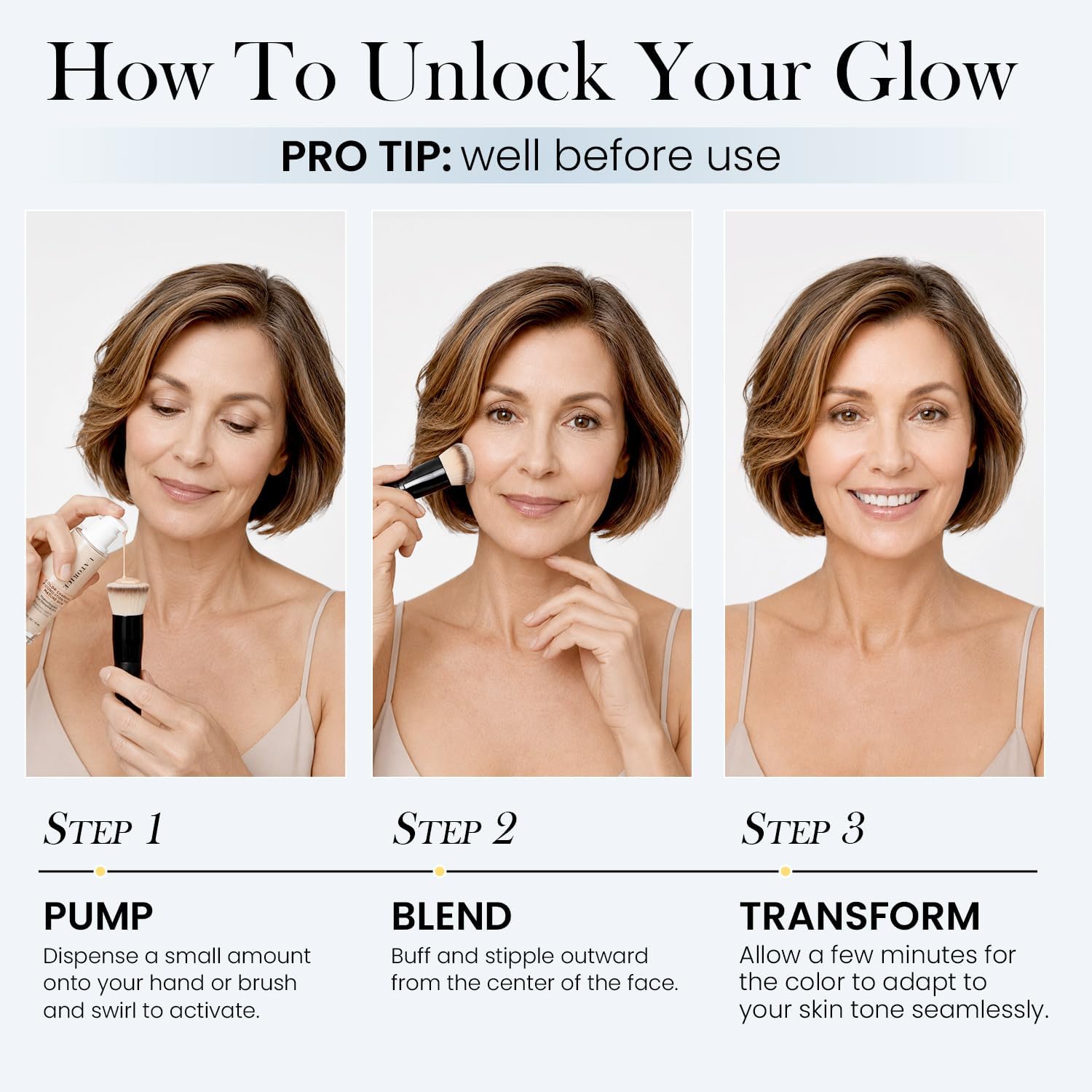 Detalle 2 de Latorice Colour-Changing Foundation for Mature Skin, Light-to-Medium Tones, Brush