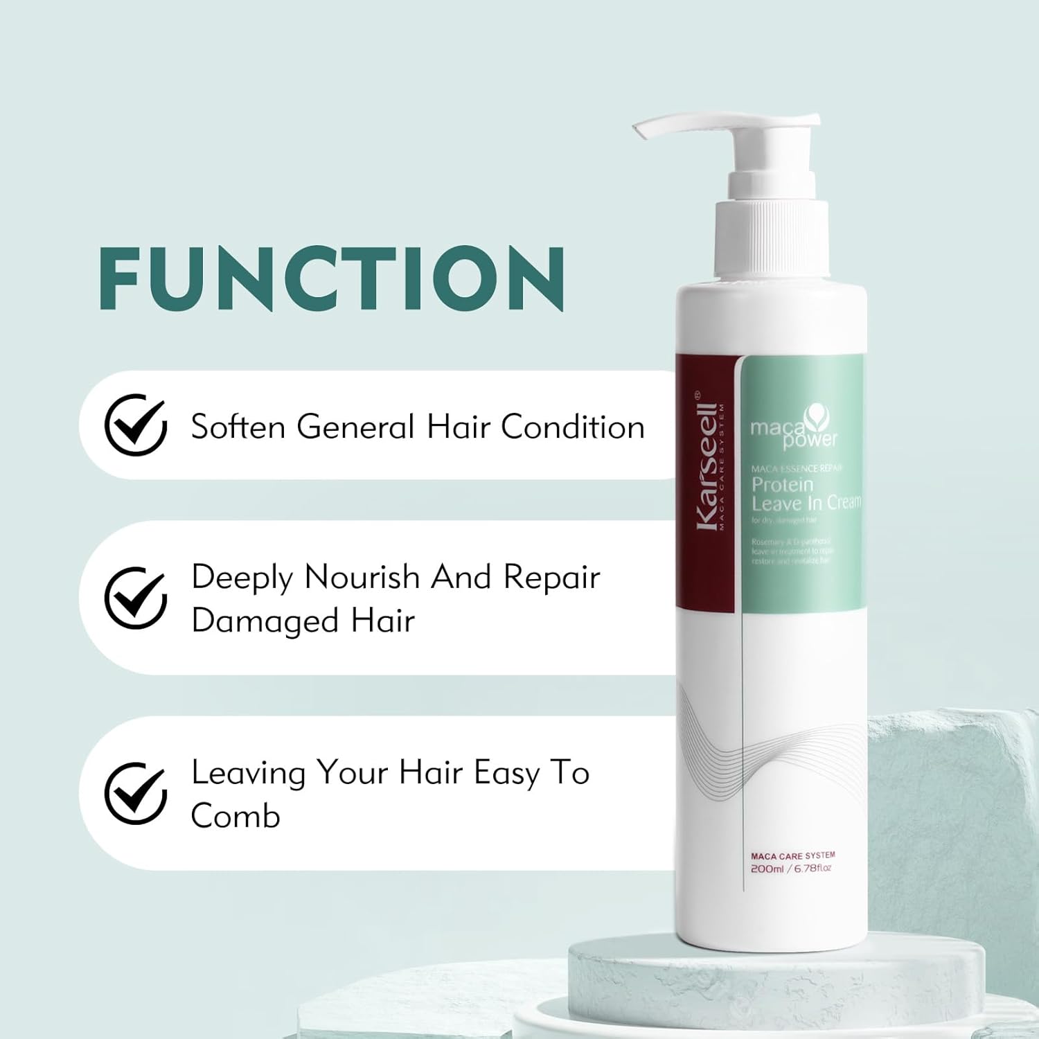 Thumbnail 5 de Karseell Leave-In Conditioner 200 ml : après-shampoing léger sans rinçage anti-frisottis et brillance