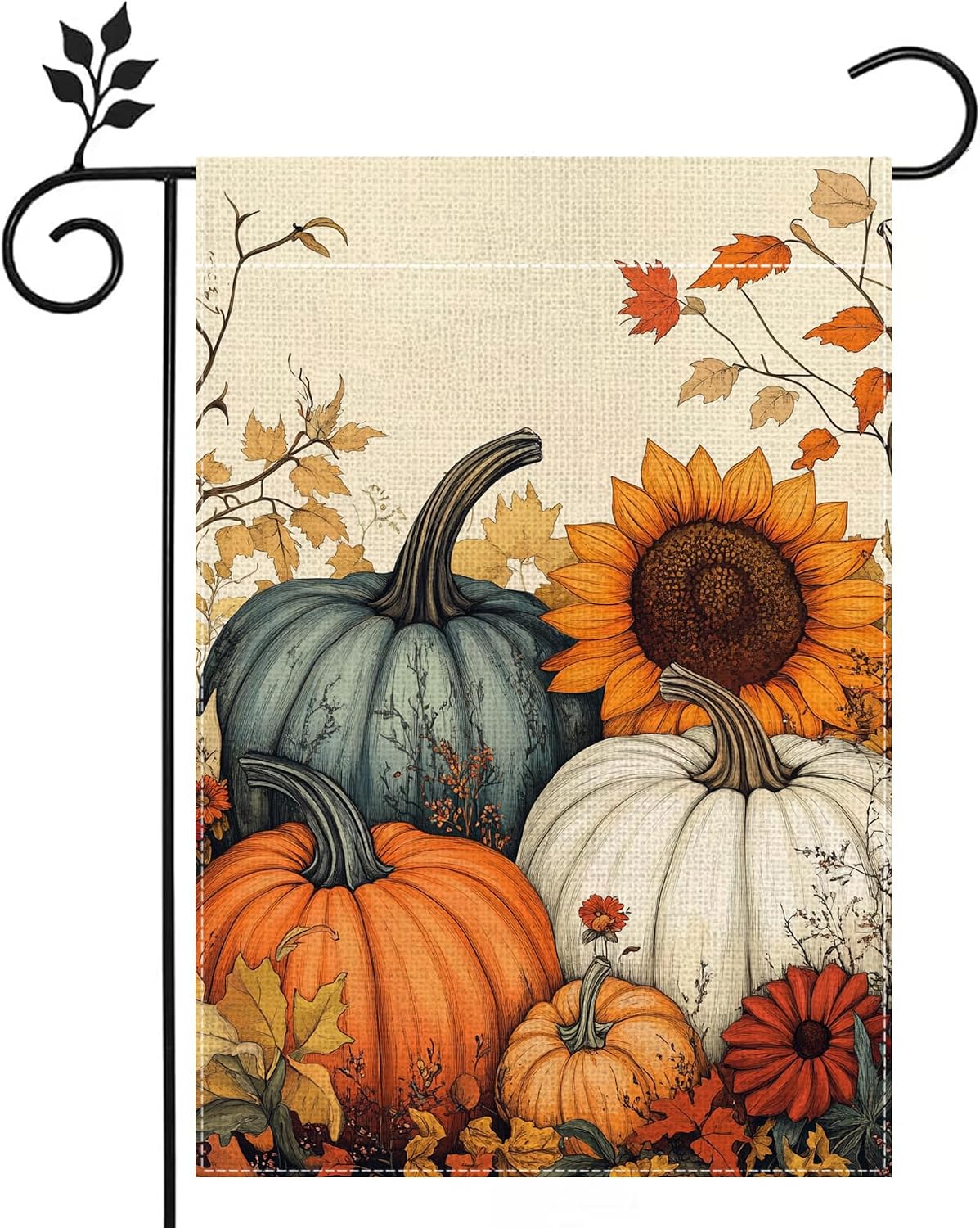 Detalle de Hsrvivi CN Fall Garden Flag, Double-Sided 12 x 18 Inch Pumpkin Design