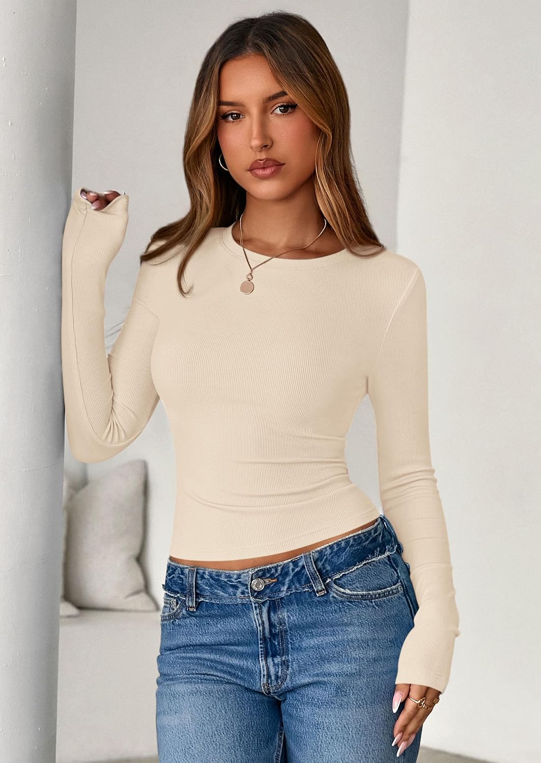 Thumbnail 6 de PRETTYGARDEN 2026 Ribbed Long Sleeve Top XS–XXL