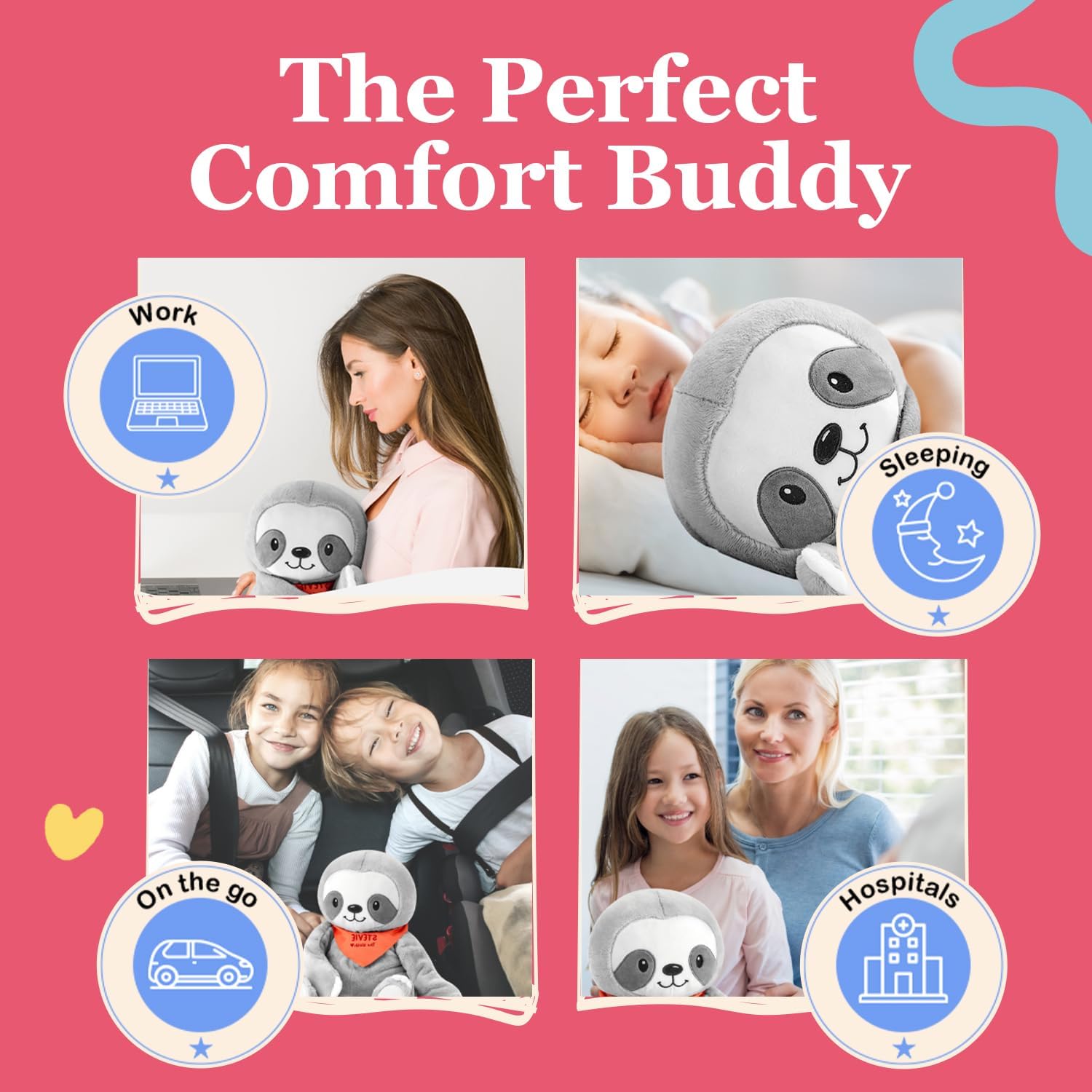 Thumbnail 4 de Lilly's Love Stevie The Sloth 5 lb Weighted Plush