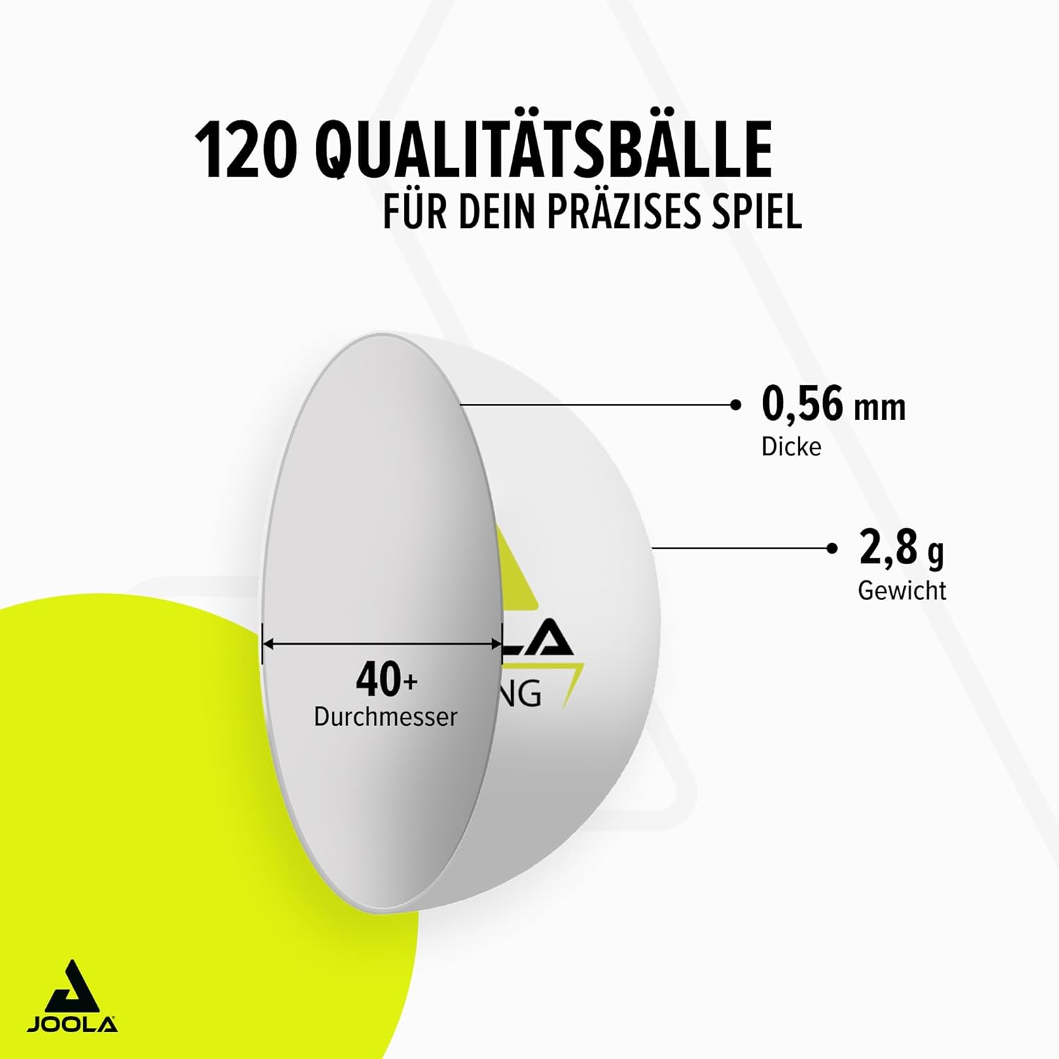 Thumbnail 2 de JOOLA Training SH 40 Ball 120er Karton – Trainingsbälle für gezieltes Tischtennis-Training