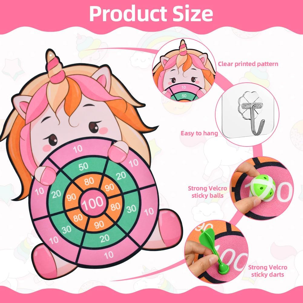 Detalle de Vicloon Double Sided Dart Board with 12 balls