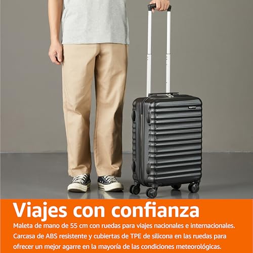 Thumbnail 5 de Amazon Basics Maleta de Cabina Rígida - Equipaje de Mano ABS 55x40x20 cm (30 L) en Negro