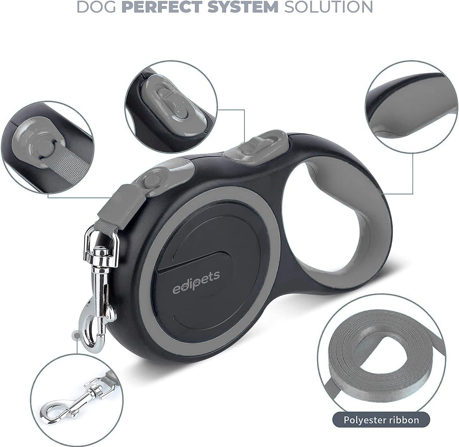 Detalle 2 de Edipets Extendable Dog Leash 5 metres 🐕