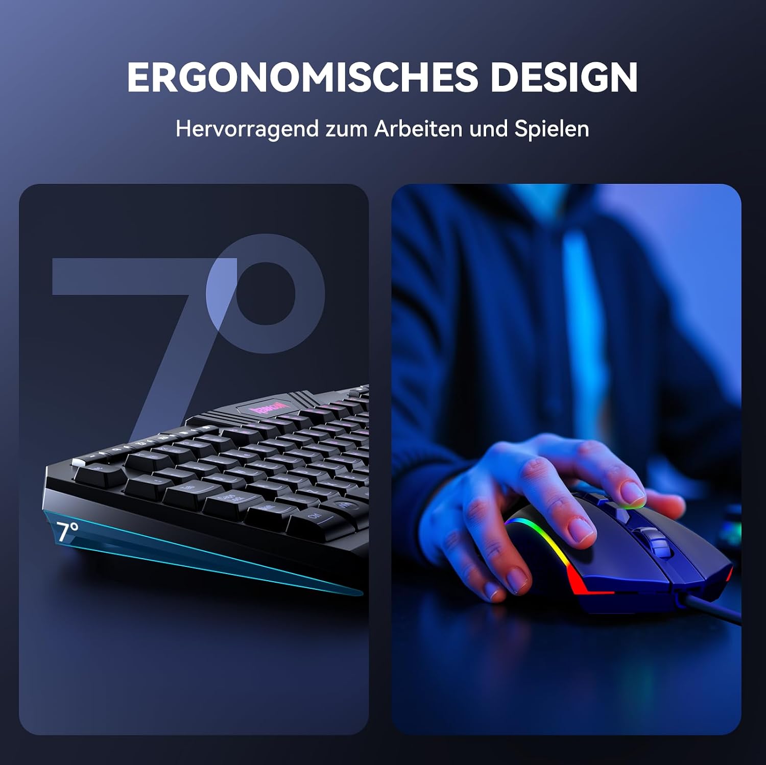 Thumbnail 5 de Redragon S101 Gaming Tastatur und Maus Set 4200 DPI