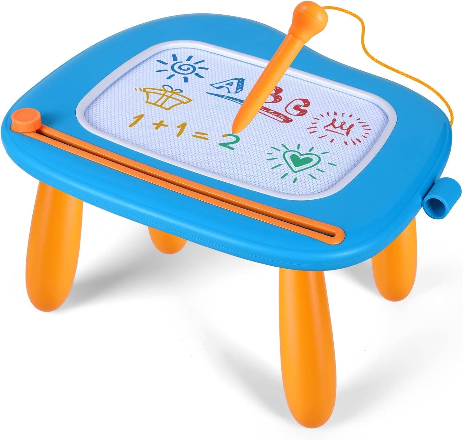 Detalle de Smasiagon Magnetic Drawing Board for Kids — 4-Color Doodle Pad for Ages 1-3 (Blue)
