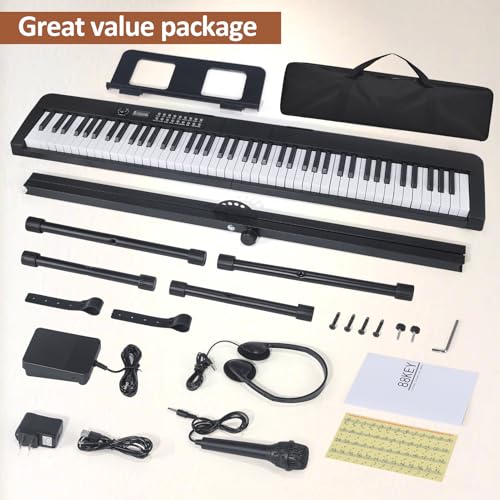Detalle 2 de Dgddhjt Klaviertastatur mit 88 Tasten – Digitalpiano für Anfänger