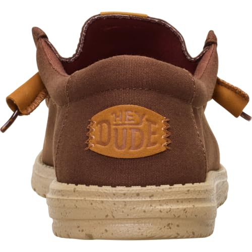 Detalle de HEYDUDE Men Wally Canvas Brown Casual Moccasin 47 EU