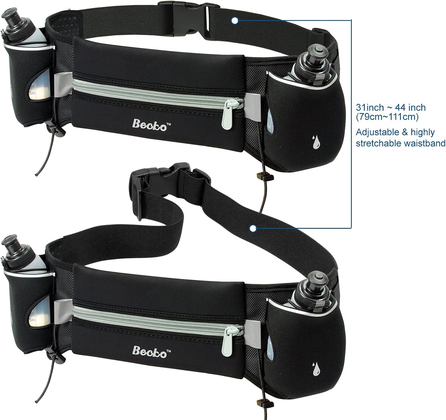 Detalle 2 de Becko Lightweight & Durable Running Belts: A Practical Waist Pack for Mindful Mitness on the Move