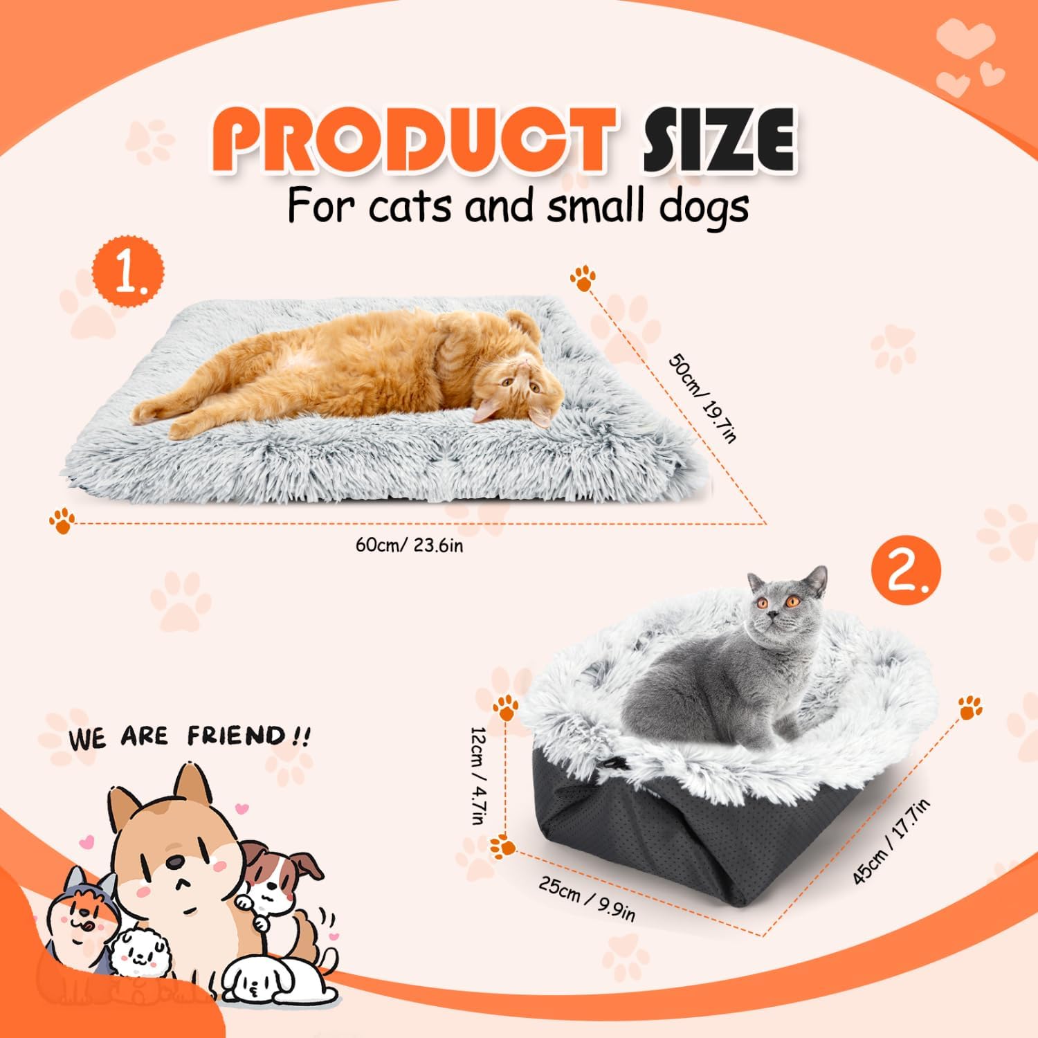 Detalle 2 de Nobleza 2 in 1 Cuccia per Gatti e Cani 60 x 50 cm