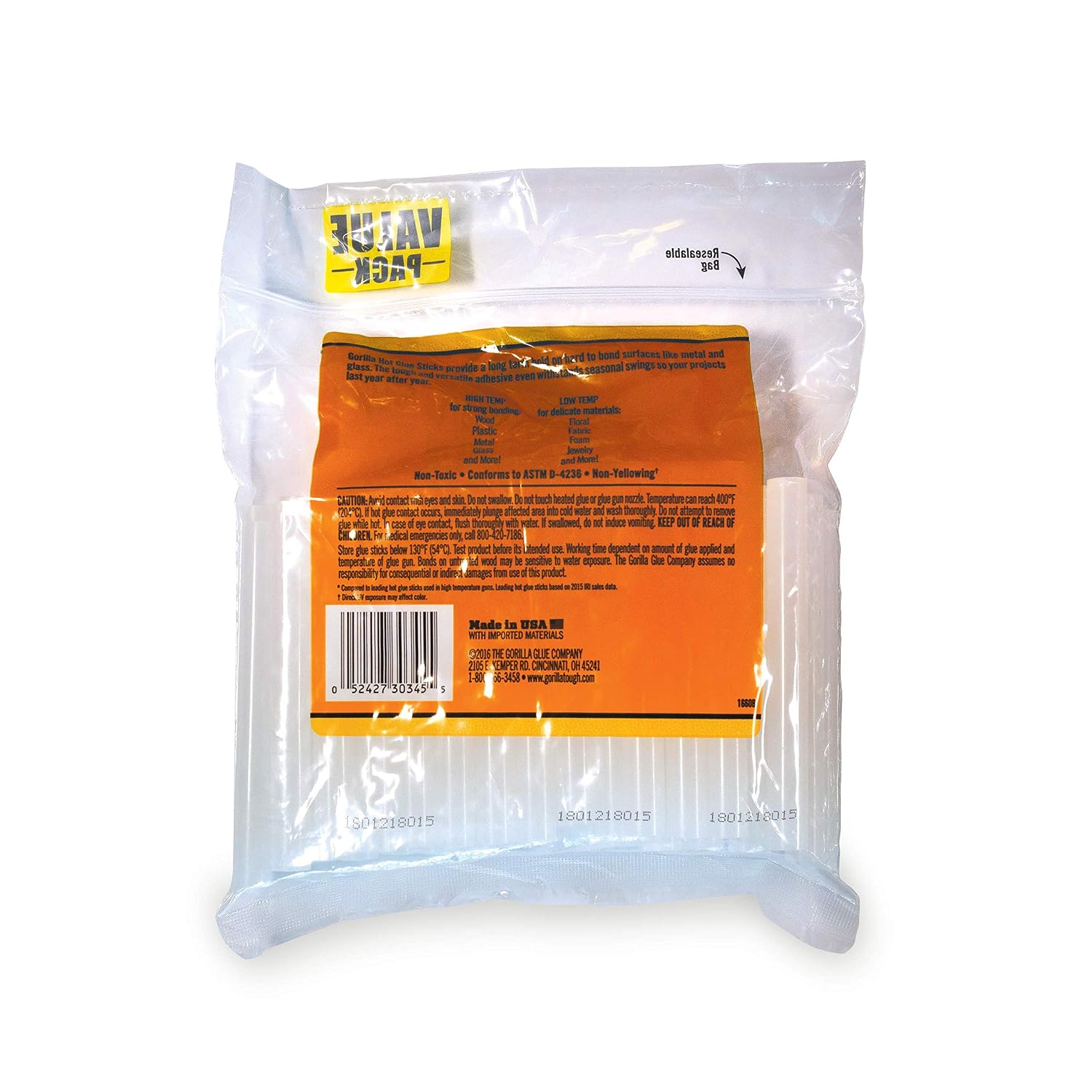 Detalle 2 de Gorilla 3027502 Mini Hot Glue Sticks, Clear, 4 in, 75 Count