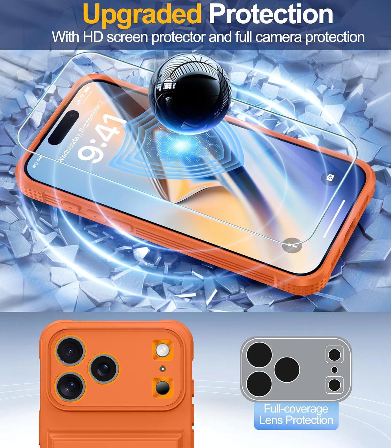 Detalle 1 de Oneagle iPhone 17 Pro Max Wallet Case with RFID Card Holder & Kickstand